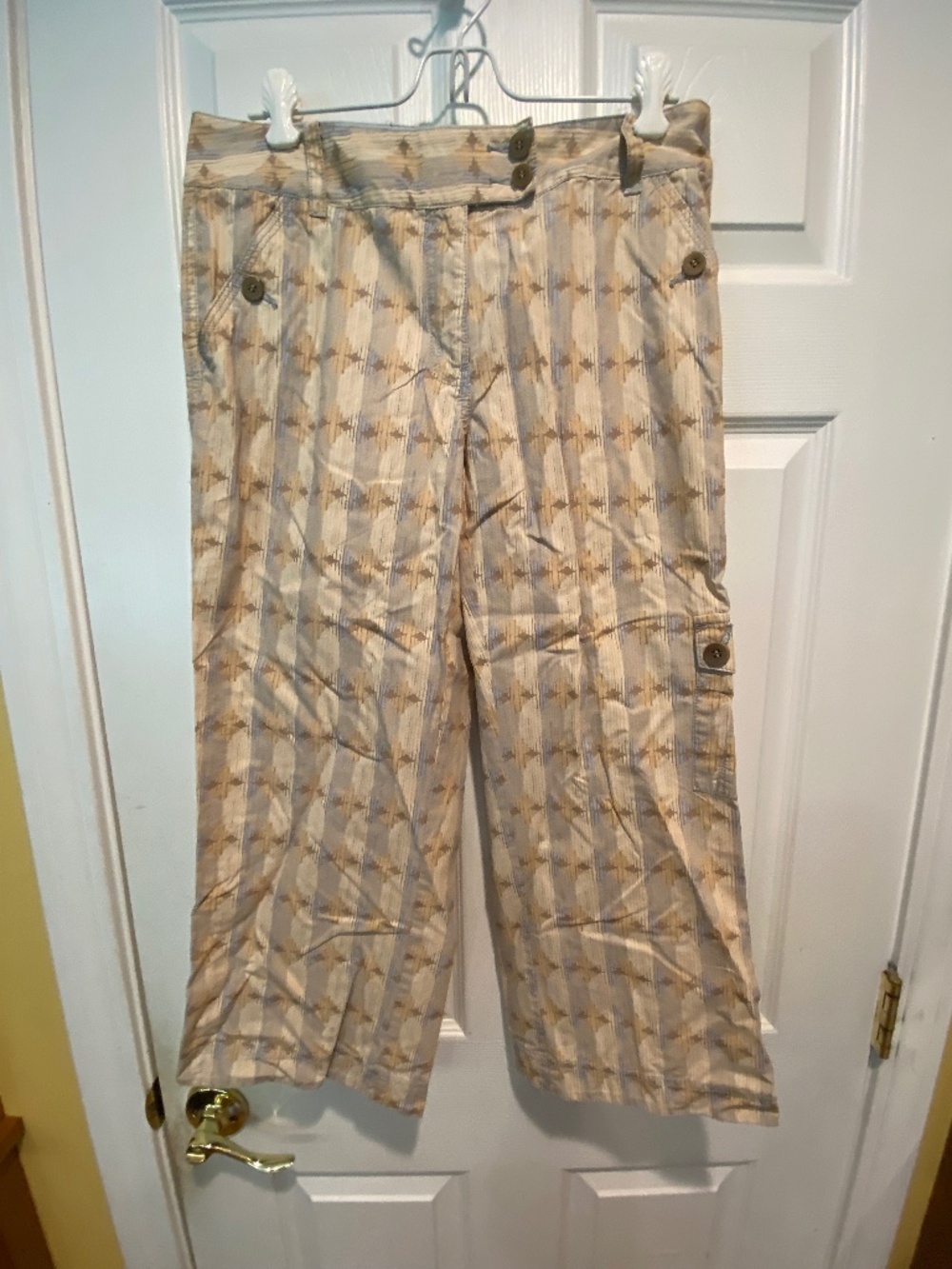 Sigrid Olsen Size 4 100% Cotton Capri Pants